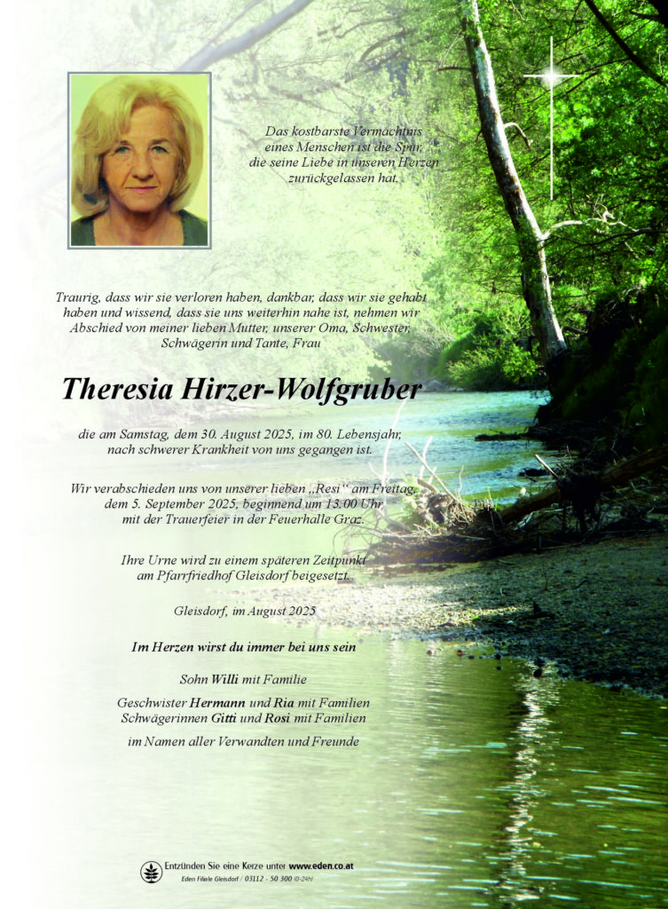 Theresia Hirzer-Wolfgruber