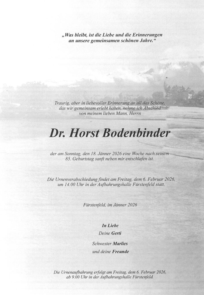 Dr. Horst Bodenbinder